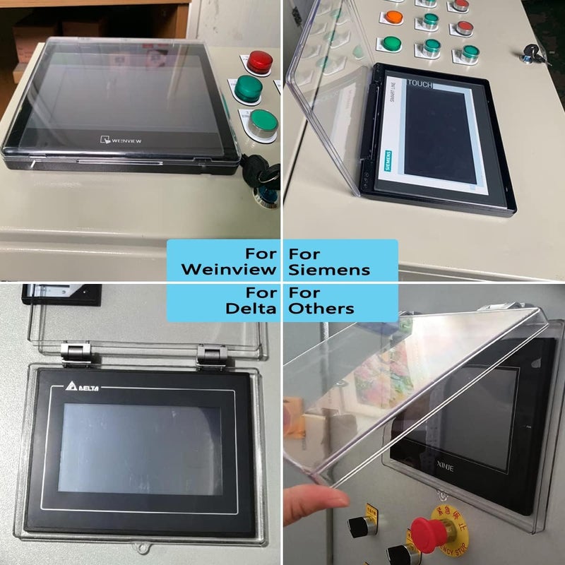 PGFUN 7" Industrial Human Machine Interface (HMI) Panel Protective Cover High Transparency PLC Programming Controller LCD Touch Screen Box - Image 2